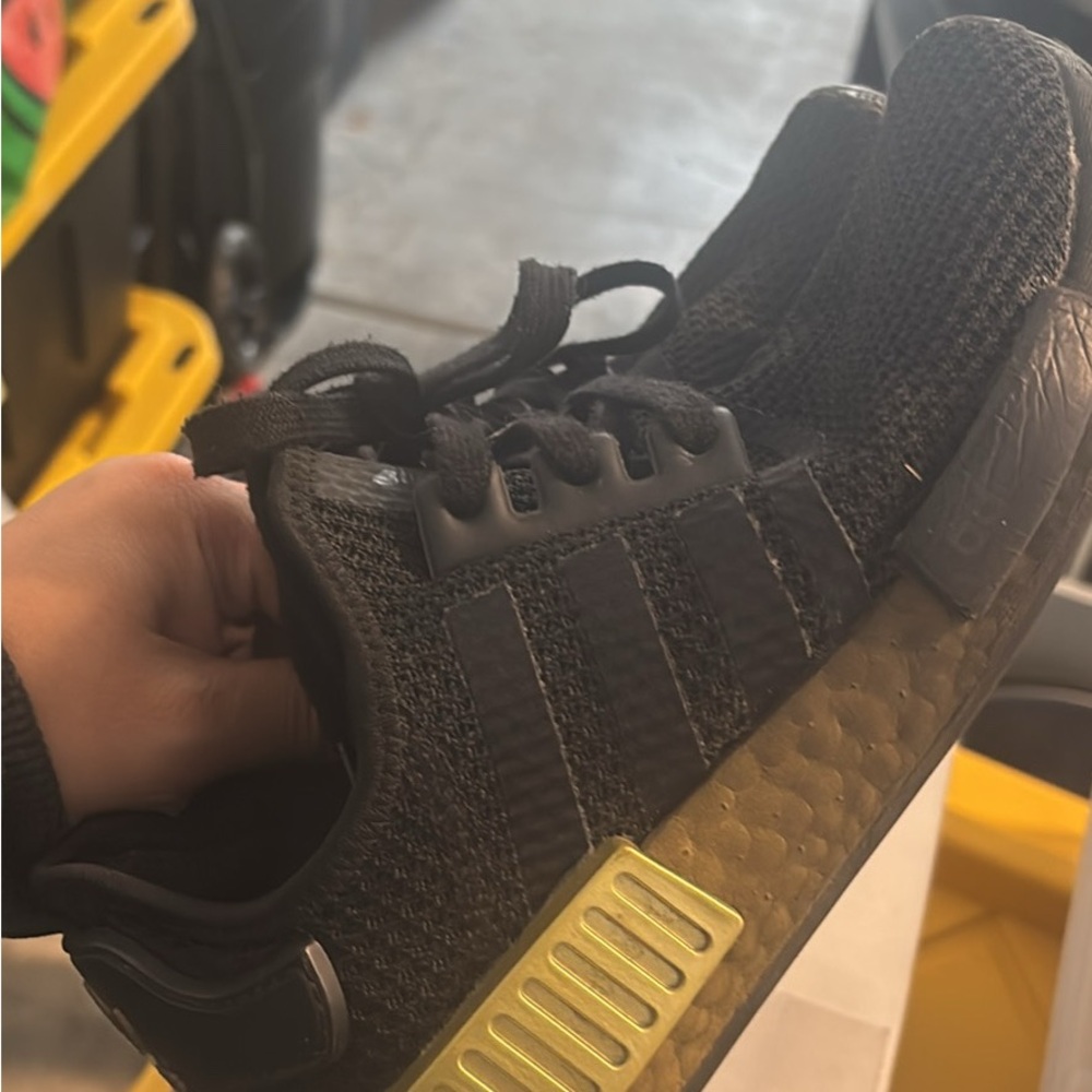Youth Black and Yellow Sneakers